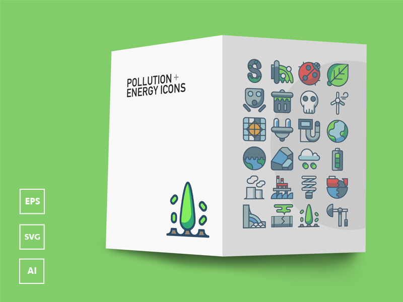 Freebie: Pollution & Energy Icons