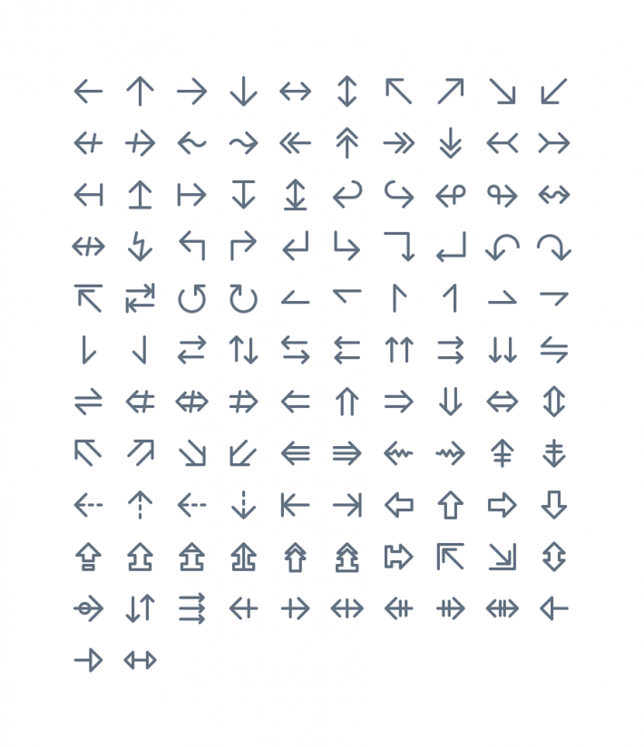 いろんな矢印のアイコン112個セット