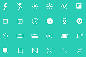 ホワイトバランス、明るさなどカメラ関連のアイコン60個セット